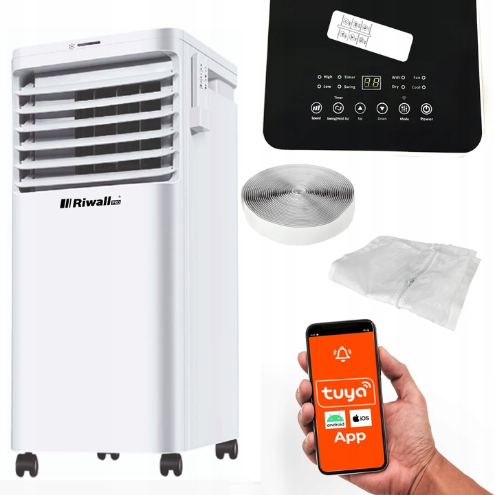 KLIMATYZATOR KLIMA PRZENOŚNY MOCNY MOBILNY 2,6kW +NAWILŻACZ ULTRADZIWIĘKOWY