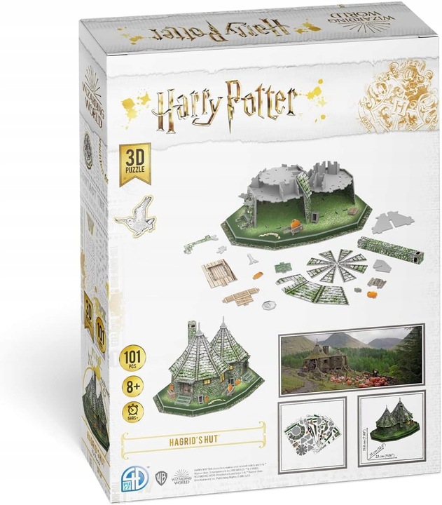 HARRY POTTER PUZZLE 3D CHATKA HAGRIDA 101 ELEMENTÓW