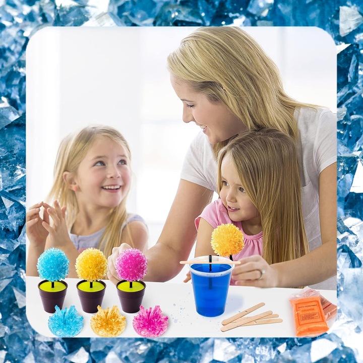 HODOWLA KRYSZTAŁÓW KRYSZTAŁY Eksperyment Edukacyjny 6 Drzewek Zestaw XXL