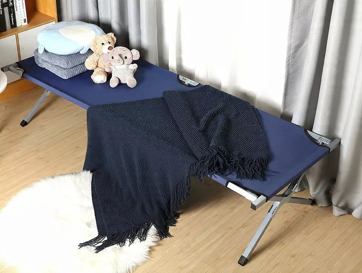 ŁÓŻKO SKŁADANE POLOWE TURYSTYCZNE KANADYJKA LEŻANKA 190cm STABILNE TORBA