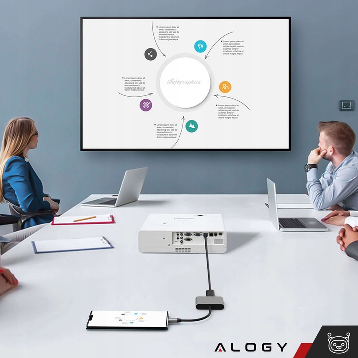 ROZDZIELACZ ADAPTER HUB HDMI TYPE-C DO MACBOOK AIR PRO 13 14 15 16 M1 M2 M3