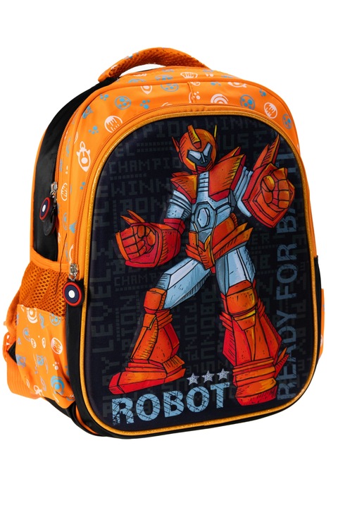 PLECAK SZKOLNY 20L przedszkolny robot transformers CZARNY DO SZKOŁY 3D