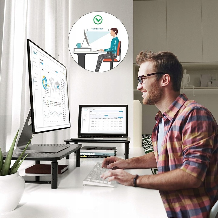 PODSTAWKA POD MONITOR DRUKARKE LAPTOPA Z SZUFLADĄ