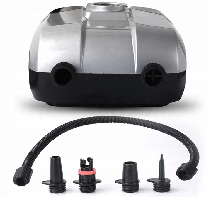 Mocna Pompka Elektryczna z Wyświetlaczem LCD + 5 adapterów do SUP Pontonów