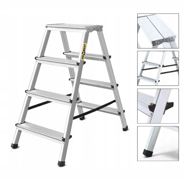 Drabina podest 4 stopniowa taboret