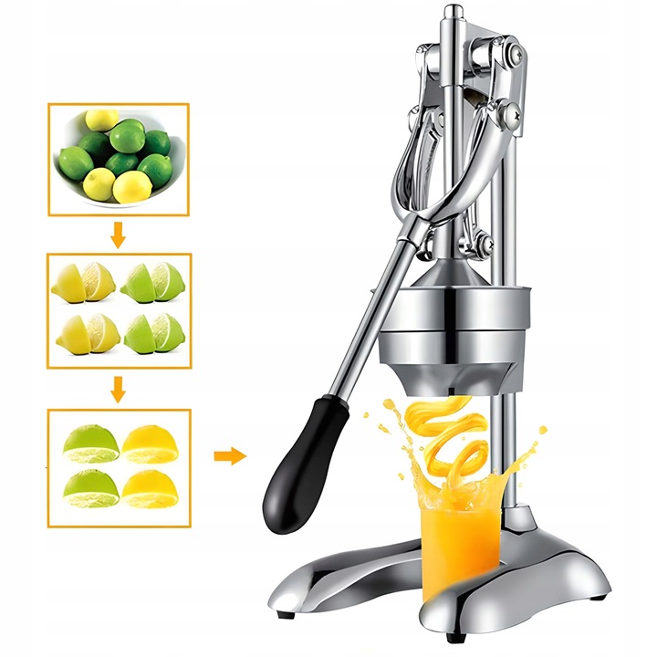 Wyciskarka do Cytrusów Ręczna do Soków Profesjonalna Stalowa Wyciskacz