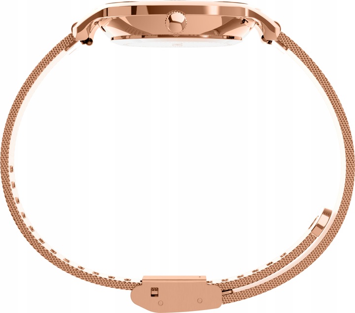 Zegarek damski złoty Timex bransoletka z dodatkową biżuterią w zestawie