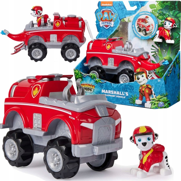 PSI PATROL HERO JUNGLE PUPS POJAZD DŻUNGLA SŁOŃ + FIGURKA MARSHALL