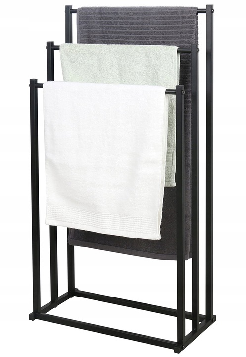 Stojak na Ręczniki Wieszak Stojący Podłogowy do Łazienki Pralni - M