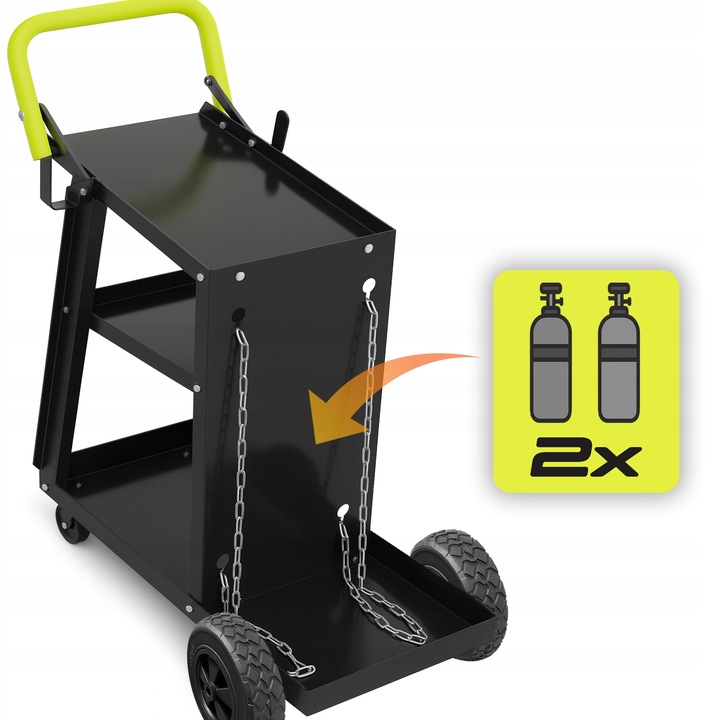 WÓZEK SPAWALNICZY DO SPAWAREK z półką na butle na kółkach TOOLME TM210