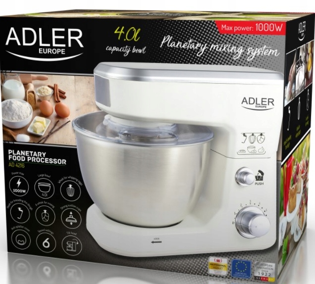 Robot planetarny Adler AD 4216 1000 W biały 500W