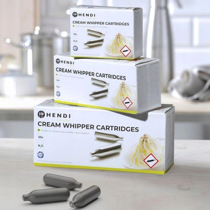 Naboje do syfonu bitej śmietany HENDI 50 szt. Do 500 ml Bitej Śmietany