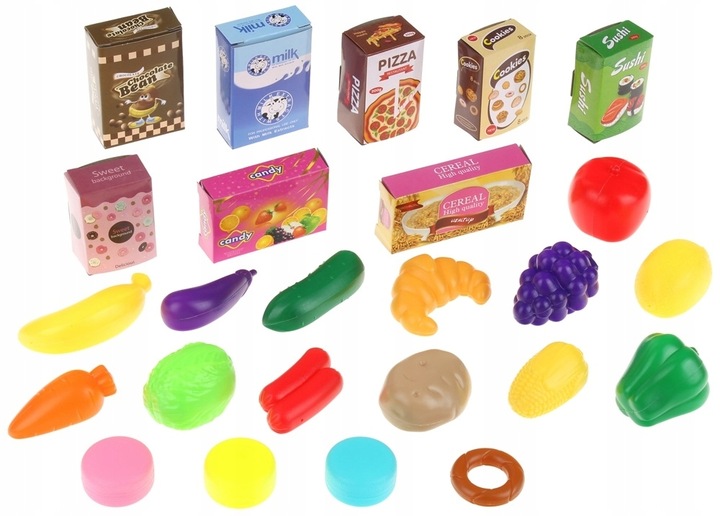 Wózek Sklepowy Na Zakupy Koszyk dla Dzieci Produkty Warzywa Owoce Akcesoria