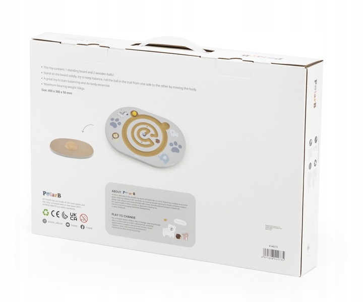 Viga PolarB Balansujący labirynt Miś Kulki Gra Pastelowy Deska Równowaga