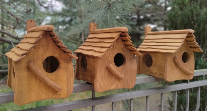 Domek dla WIEWIÓREK - brązowy rustkalny rzemieślniczy, doskonały na prezent