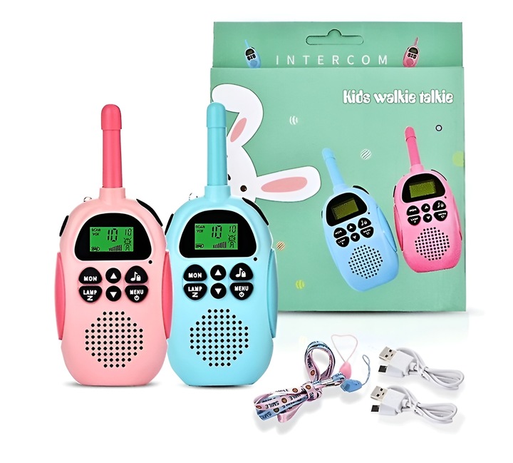 Walkie Talkie dla Dzieci Krótkofalówki Zestaw 2 szt. Zasięg Duży Łoki Toki