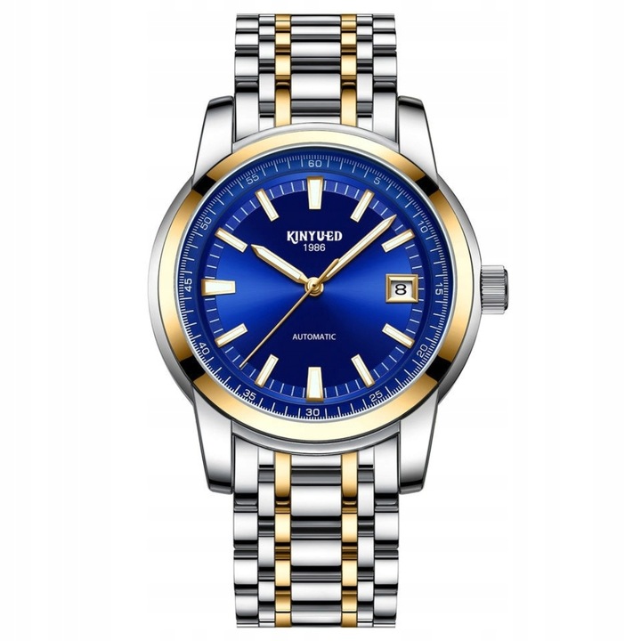 ZEGAREK MECHANICZNY MĘSKI AUTOMATYCZNY LUKSUSOWY DATOWNIK + PUDEŁKO