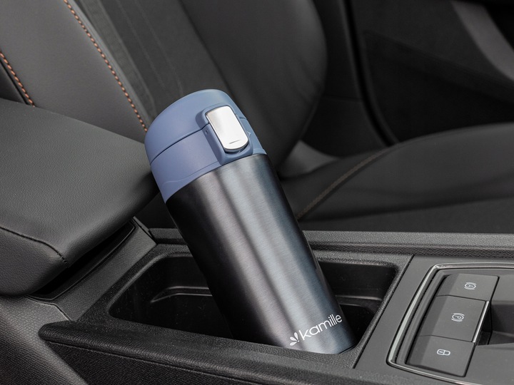 KUBEK TERMICZNY TERMOS STALOWY 100% SZCZELNY pojemny bidon KAMILLE 320 ml