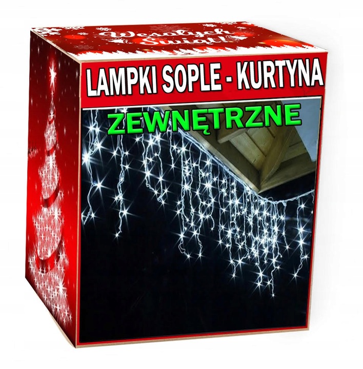 LAMPKI SOPLE 200 LED GRUBY KABEL 9,5m + FLASH