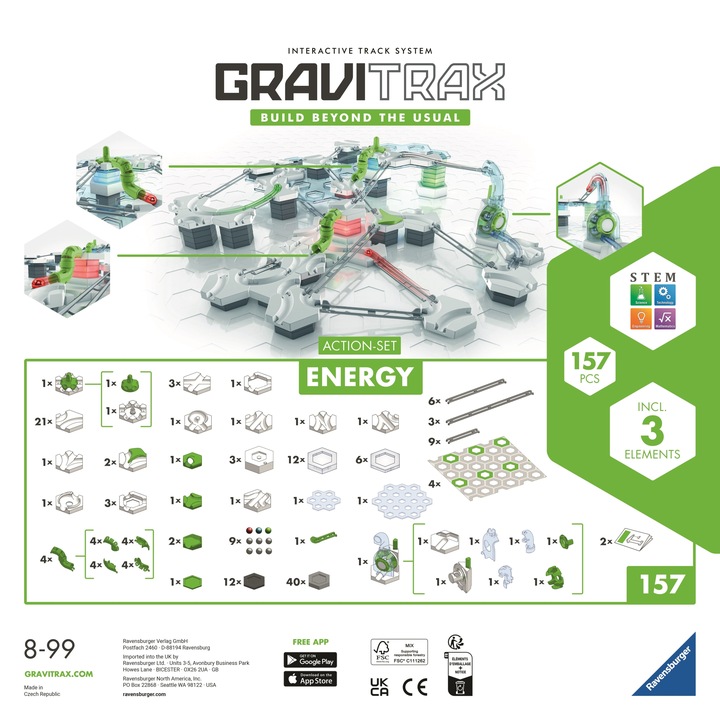 RAVENSBURGER 274826 GraviTrax Zestaw akcji Energy
