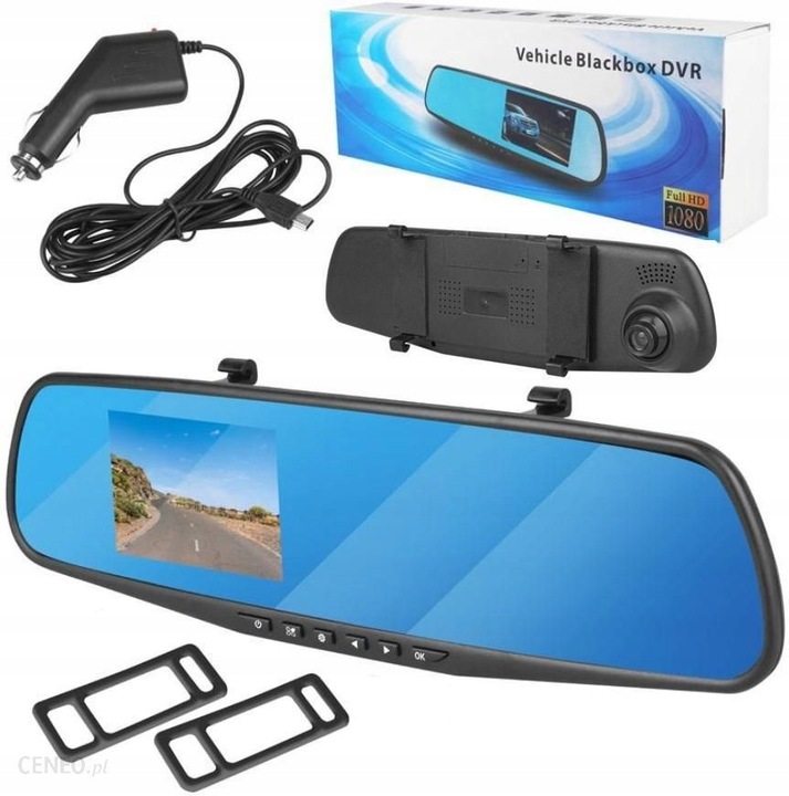 WIDEOREJESTRATOR SAMOCHODOWY JAZDY LUSTERKO KAMERA PRZÓD MenuPL