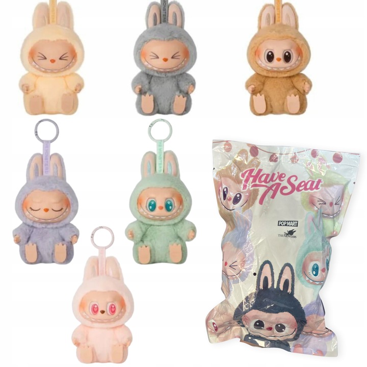 LABUBU HAVE A SEAT GRA I ŚPIEWA BRELOK ZAWIESZKA MASKOTKA KOLEKCJONERSKA