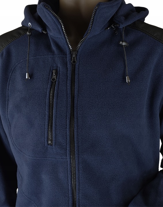 GRUBY POLAR ROBOCZY Bluza robocza POLAROWA z odpinanym KAPTUREM WZMOCNIONA