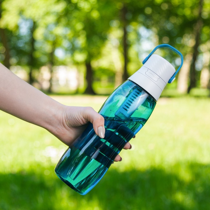 Butelka Filtrująca Na Wodę Bidon Aqualogis Aqua&Go Tritan - Granatowa 750ml