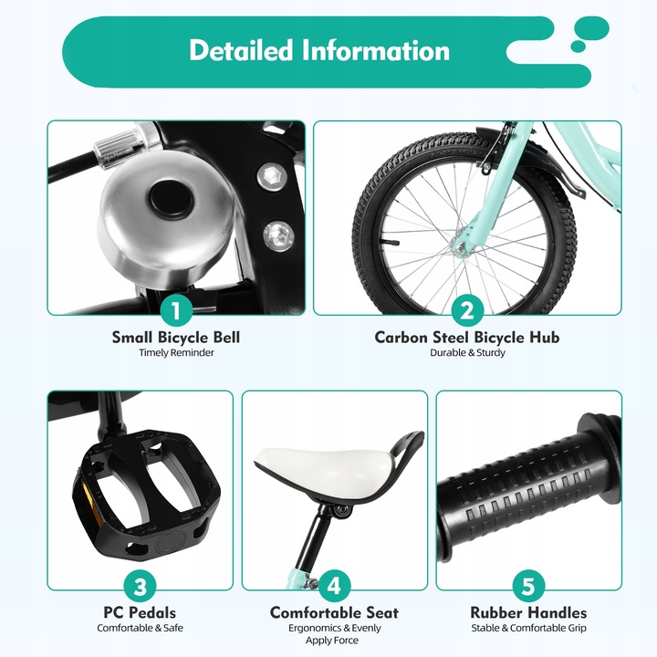 16inch ROWER DZIECIĘCY Zielony