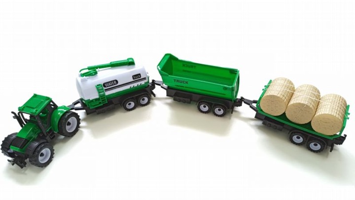 ZESTAW TRAKTOR PRZYCZEPA BELE SIANA CYSTERNA FARM