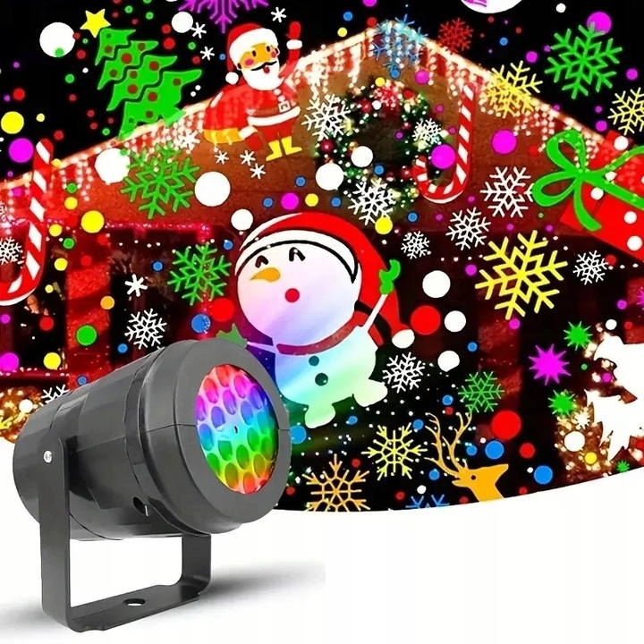 Projektor laserowy świąteczny led rzutnik wewnętrzny i zewnętrzny PREZENT