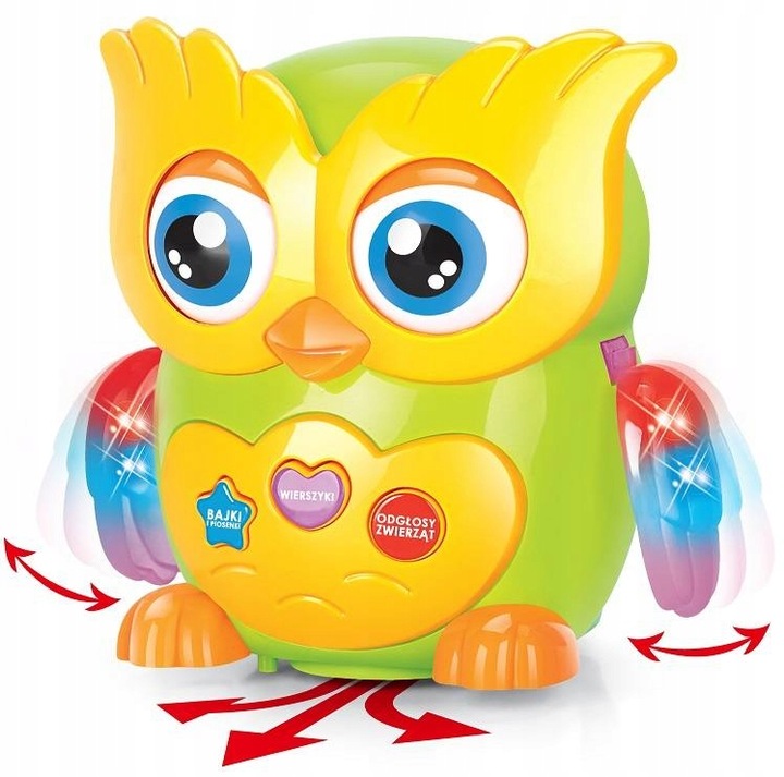 NA PREZENT Mądra Sowa Interaktywna Opowiada bajki chodzi