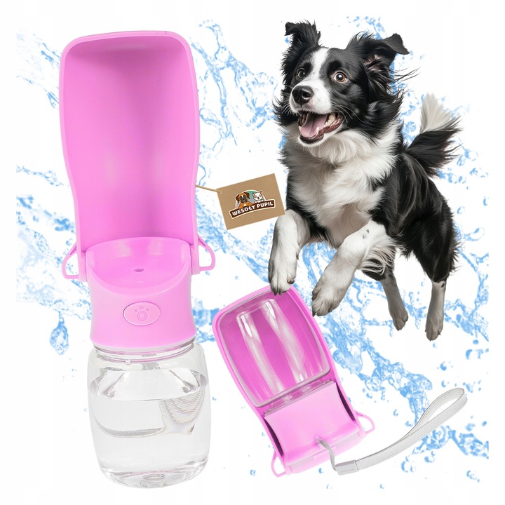 BIDON dla Psa na wodę z miską SKŁADANY 2w1 turystyczna BUTELKA na lato