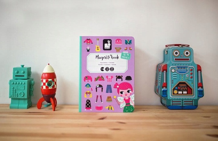 Magnetyczna Układanka Kostiumy Dziewczynka Magnetibook Janod 3+ + GRATIS