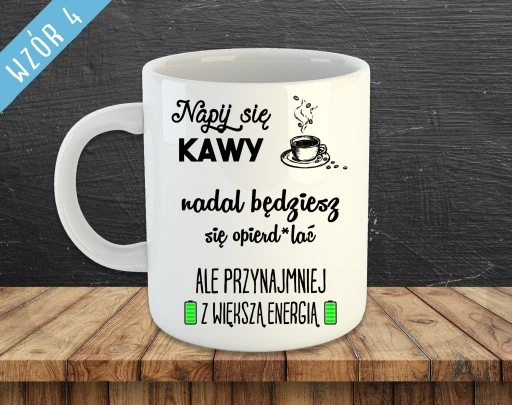 KUBEK Z NADRUKIEM DO PRACY DLA PRACOWNIKÓW ŚMIESZNE NAPISY