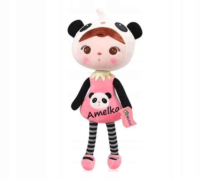 Metoo LALKA szmacianka MIŚ PANDA PERSONALIZACJA METRYCZKA PLUSZAK ZABAWKA