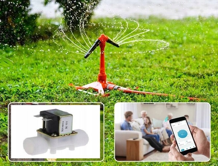 Elektrozawór gwint 3/4 cala 12V 0.02~0.7MPa + sterowanie bezprzewodowe Wifi