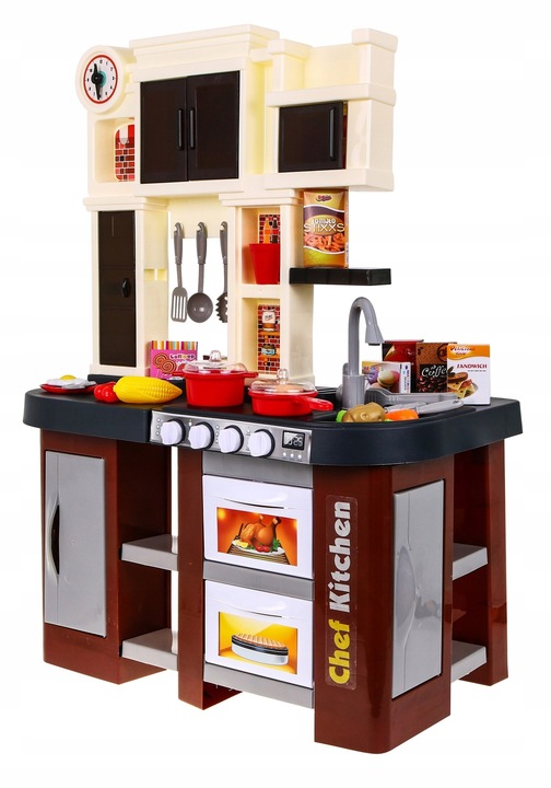 XXL interaktywna KUCHNIA ZABAWKA - ANEKS KUCHENNY dla dzieci + kran z wodą