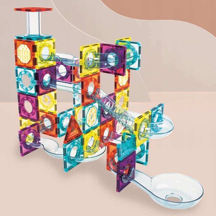 KLOCKI MAGNETYCZNE KONSTRUKCYJNE EDUKACYJNE 95 szt DLA DZIECI