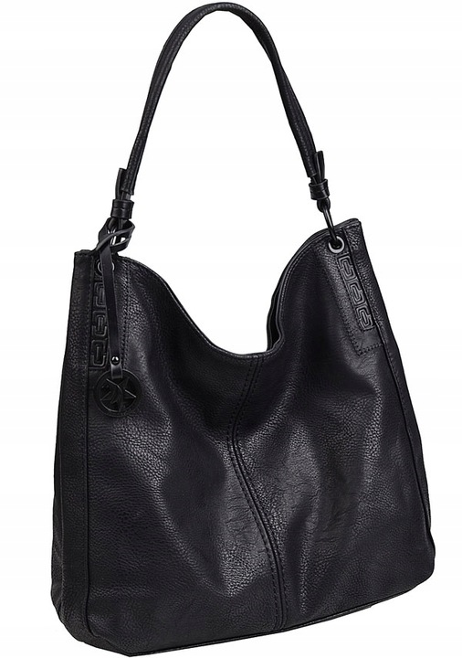 TOMMASINI TOREBKA damska WOREK na ramię pasek czarny