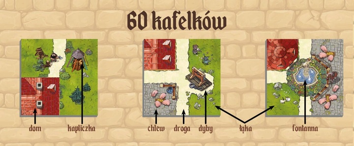 CARCASSONNE ZAMEK słynna gra planszowa dla 2 osób CASTLE karkason karkasą