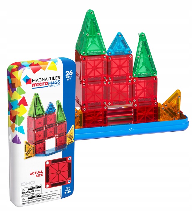 klocki magnetyczne podróżne Travel microMAGS 26 elementów Magna Tiles