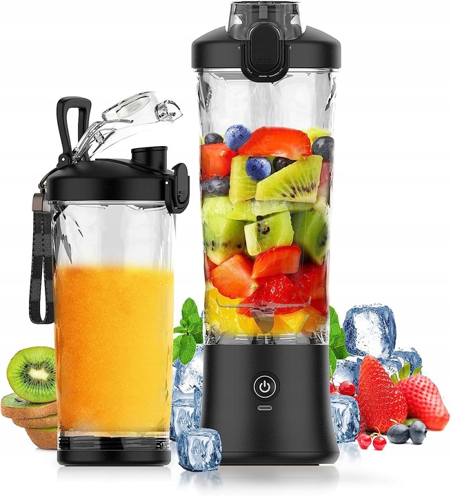 BEZPRZEWODOWY PRZENOŚNY BLENDER TURYSTYCZNY 600ML do Smoothie do Koktajli