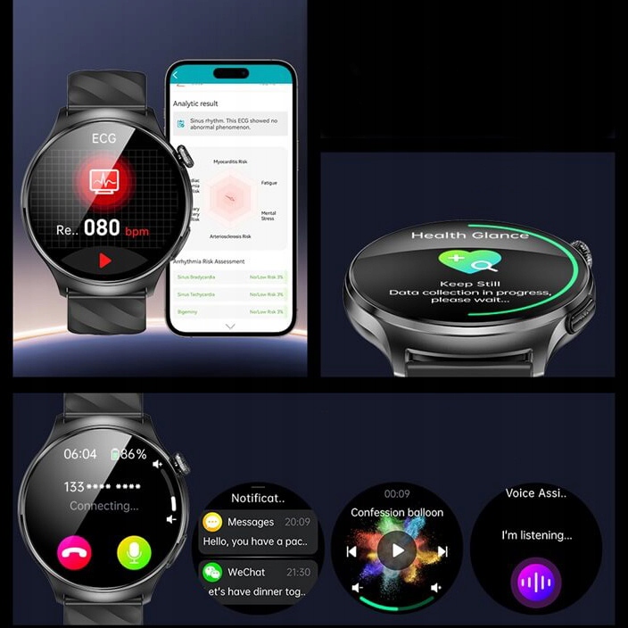 SMARTWATCH Rubicon ROZMOWY Menu PL TEMPERATURA SPORT ALWAYS DISPLAY