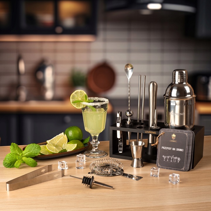 ZESTAW BARMAŃSKI LOVRENO DO DRINKÓW SHAKER