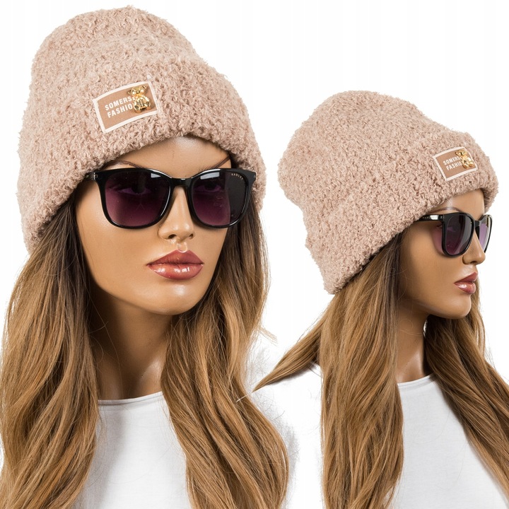 CZAPKA BEANIE damska prążkowana MODNA zimowa CIEPŁA z WEŁNĄ KOLORY