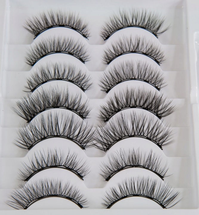 RZĘSY MAGNETYCZNE 7x DŁUGIE 2x EYELINER NATURALNE