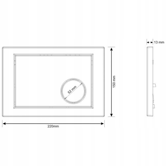 PRZYCISK SPŁUKUJĄCY CERSANIT LINK CHROM KÓŁKO