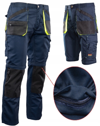 SPODNIE robocze do pasa ODPINANE NOGAWKI 54 Męskie