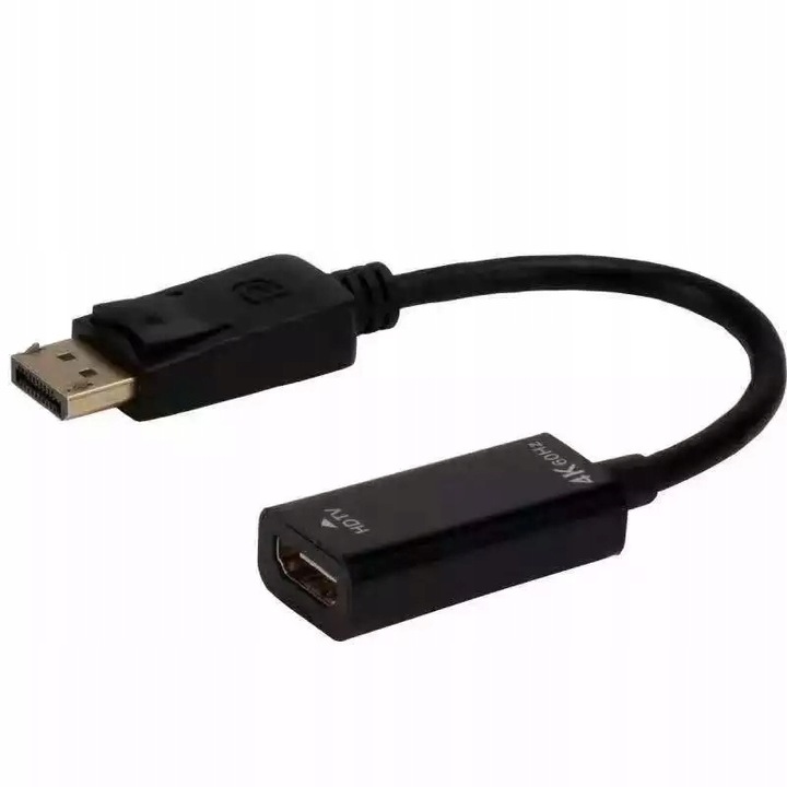 Adapter Kabel Display Port do HDMI 2.0 Przejściówka konwerter DP 4K/60Hz